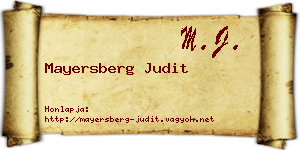 Mayersberg Judit névjegykártya
